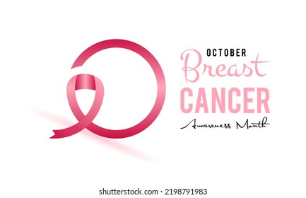 Breast cancer awareness month simple modern poster background design vector illustration graphic template. October is Cancer Awareness Month.
