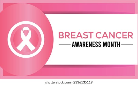 Breast cancer awareness month simple modern poster background design vector illustration graphic template. October is Cancer Awareness Month.
