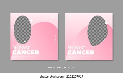 Breast cancer awareness month for social media post template