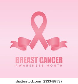 Breast cancer awareness month social media card post poster banner background template design