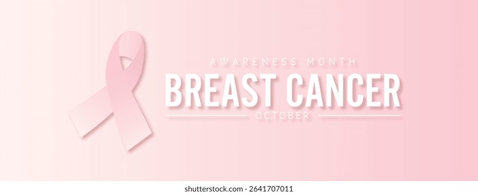 Breast Cancer Awareness Month typographic design vector Background