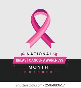 Breast Cancer Awareness Month Typography Social Media Post Template