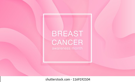Breast cancer awareness month vector illustration on gradient background.Breast cancer banner or start a  landing page site