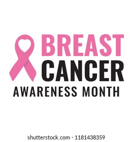 Breast cancer awareness month. Vector  illustration on white background.