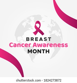 Breast Cancer Awareness Month Vector Design Illustration For Banner and Background