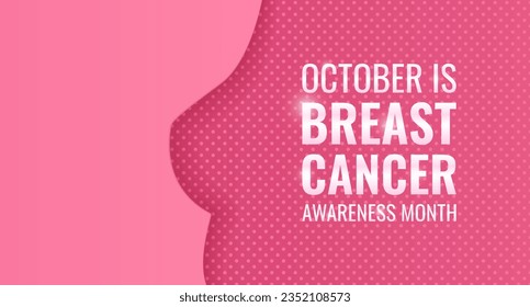 Breast cancer awareness month. Vector web banner.