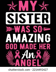 Breast cancer Awareness pink girl quote typography shirt design vector