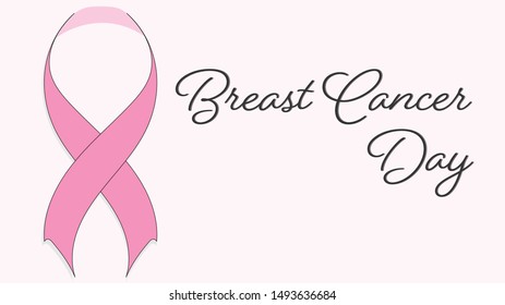  Breast cancer awareness Pink ribbon background.October is Cancer Awareness Month.Vector healthcare Illustration.