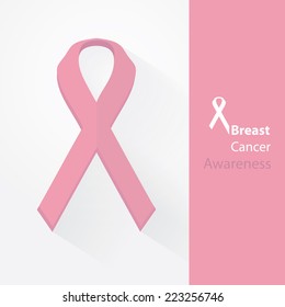 breast cancer awareness pink ribbon symbol
