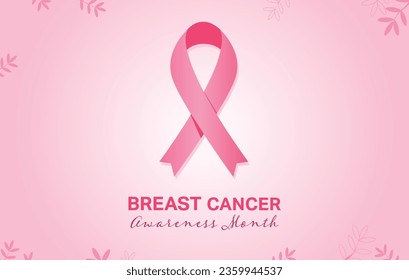 Breast cancer awareness pink ribbon vector