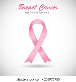 Breast Cancer Awareness Pink Ribbon Vector Illustration EPS10