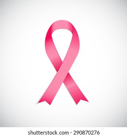 Breast Cancer Awareness Pink Ribbon Vector Illustration EPS10