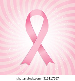 Breast Cancer Awareness Pink Ribbon Vector Illustration EPS10