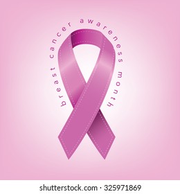 Breast cancer awareness pink ribbon design. EPS 10 vector royalty free stock illustration for ad, promotion, poster, flier, blog, article, social media, marketing