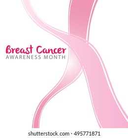 Breast Cancer Awareness Pink Ribbon. World Breast Cancer Day Design. V Women healthcare design