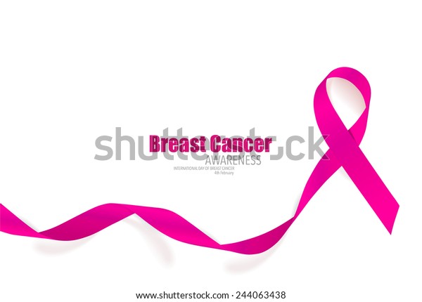 乳がん意識ピンクのリボン ベクターイラスト のベクター画像素材 ロイヤリティフリー