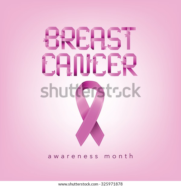 Breast Cancer Awareness Pink Ribbon Design Stock Vector Royalty Free 325971878