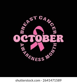 Breast cancer awareness pink ribbon.During  October, which is Breast Cancer Awareness Month, campaigns to promote awareness.