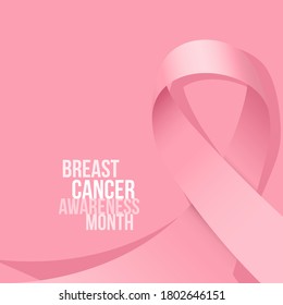 Breast cancer awareness poster design. Raising awareness for breast cancer in October. Vector illustration.