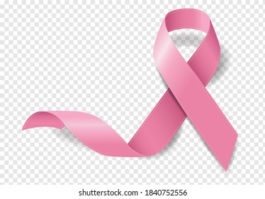 Breast Cancer Awareness Poster Design Pink Background With Gradient Mesh, Vector Illustration