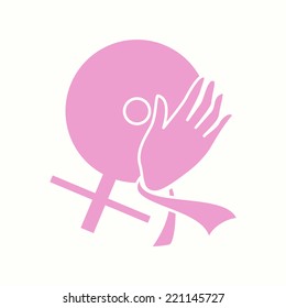 Breast cancer awareness, prevention, care, vector illustration