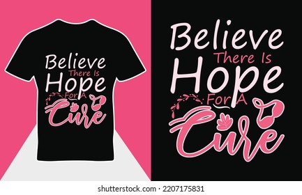 Breast cancer awareness quote t-shirt design template vector