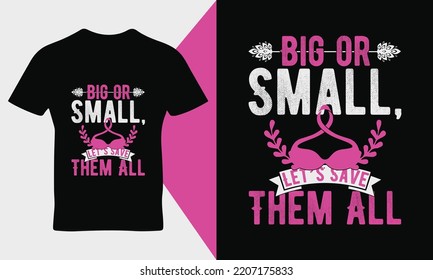 Breast cancer awareness quote t-shirt design template vector