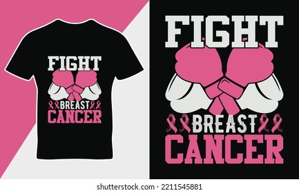 Breast cancer awareness quote t-shirt design template vector