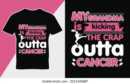 Breast cancer awareness quote t-shirt design template vector
