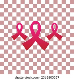 Breast cancer awareness realistic pink ribbon seamless pattern design
