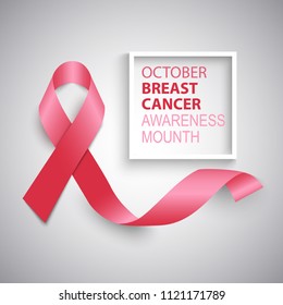 Breast cancer awareness ribbon background template