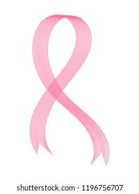 Breast cancer awareness ribbon background. Symbol of the fight against breast cancer.