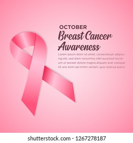 Breast Cancer Awareness Ribbon Background EPS 10