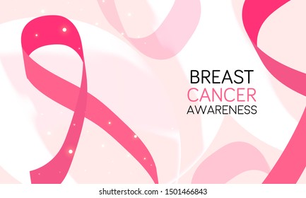 Breast cancer awareness ribbon background 