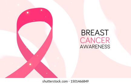 Breast cancer awareness ribbon background 