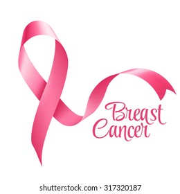 Breast Cancer Awareness Ribbon Background. Vector illustration 