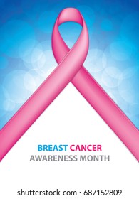 Breast Cancer Awareness Ribbon Background