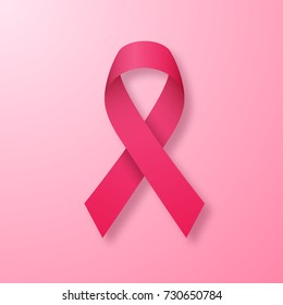 Breast Cancer Awareness Ribbon Background. Vector illustration EPS 10