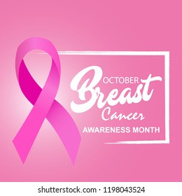 Breast Cancer Awareness Ribbon. concept of oktober breast cancer awareness month. 