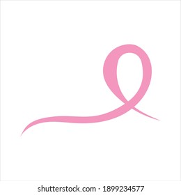 Breast Cancer Awareness Ribbon icon Vector illustration design template 