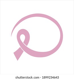 Breast Cancer Awareness Ribbon icon Vector illustration design template 