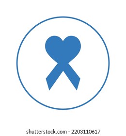 Breast cancer awareness ribbon icon | Circle version icon |