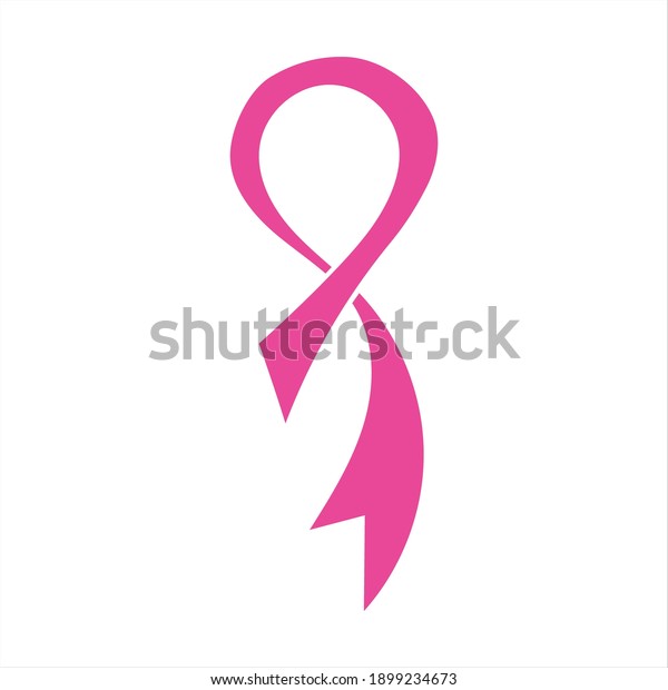 Breast Cancer Awareness Ribbon Icon Vector Stock Vector Royalty Free 1899234673 Shutterstock 7532