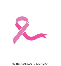 Conciencia del cáncer de mama, Plantilla de Vector con logo de cinta