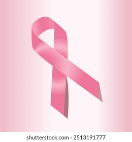 Cinta de concienciación sobre el cáncer de mama color rosa