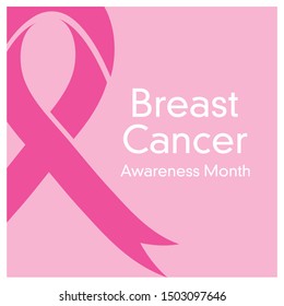 Breast cancer awareness ribbon postCard or brochure