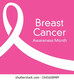 Breast cancer awareness ribbon postCard or brochure
