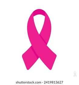 breast cancer awareness ribbon, realistic breast cancer ribbon, breast cancer day ribbon. pink ribbon vector icon.