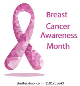 Breast Cancer Awareness Ribbon. Vector design and illustration.