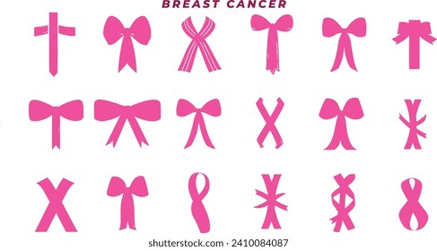 Breast Cancer Awareness Ribbon Vector Illustration, Pink Symbol for National Breast Cancer Awareness Month